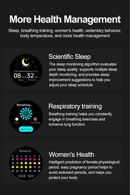 2025New Laser Therapy ECG+PPG Smartwatch For Men Women