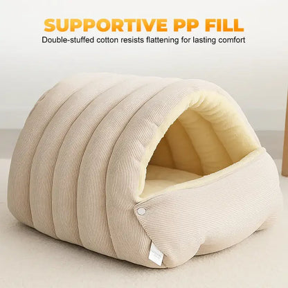 Heated Cat Bed Winter Warm Plush House