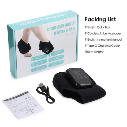 Heated Ankle Massager Hot Compresses Vibration Massage