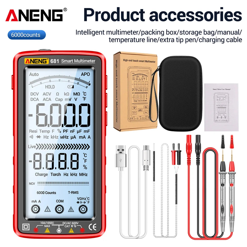 681 Rechargeable Digital Professional Multimeter Voltage Tester