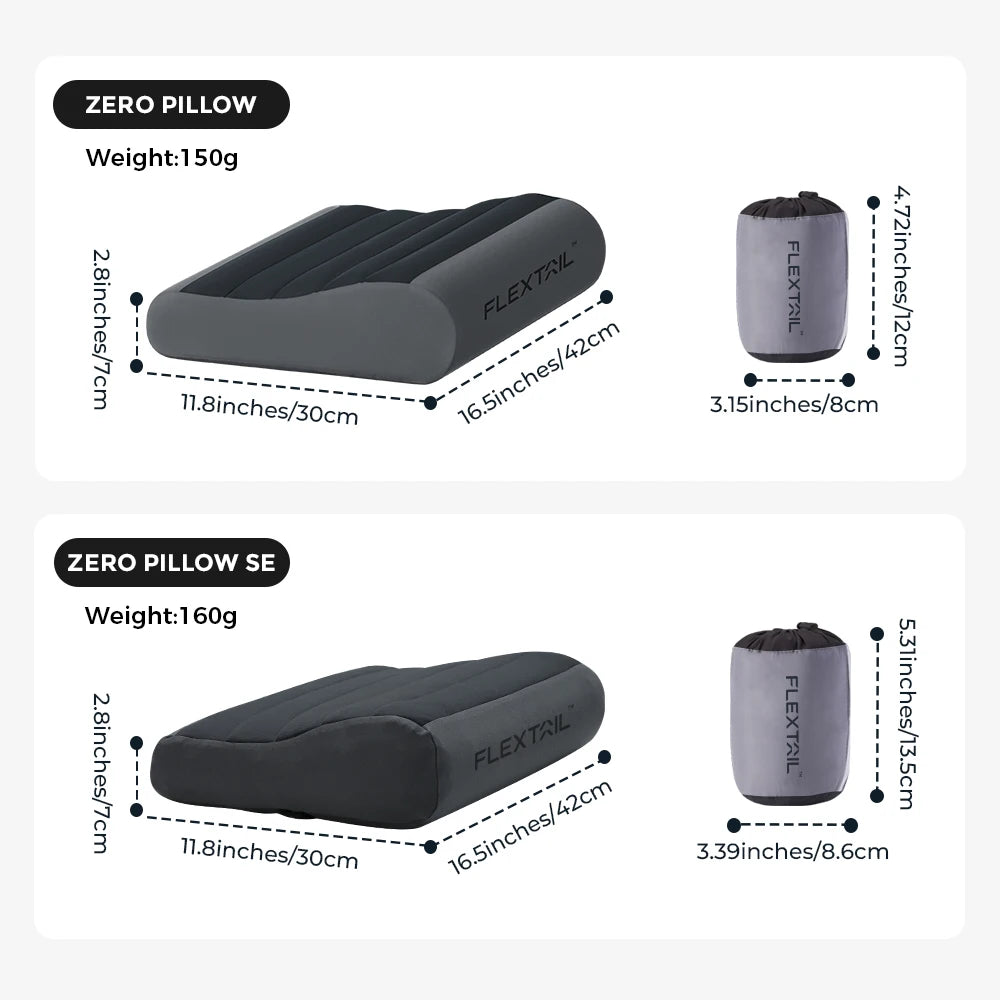 Inflatable Camping Pillow, Ergonomic Pillow