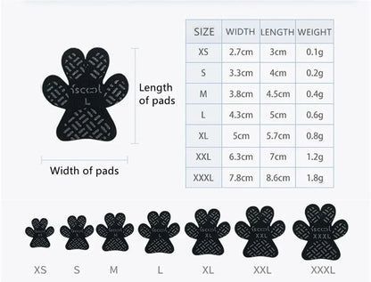 Dog Anti-Slip Pads Waterproof Paw Protectors Self Adhesive Shoe