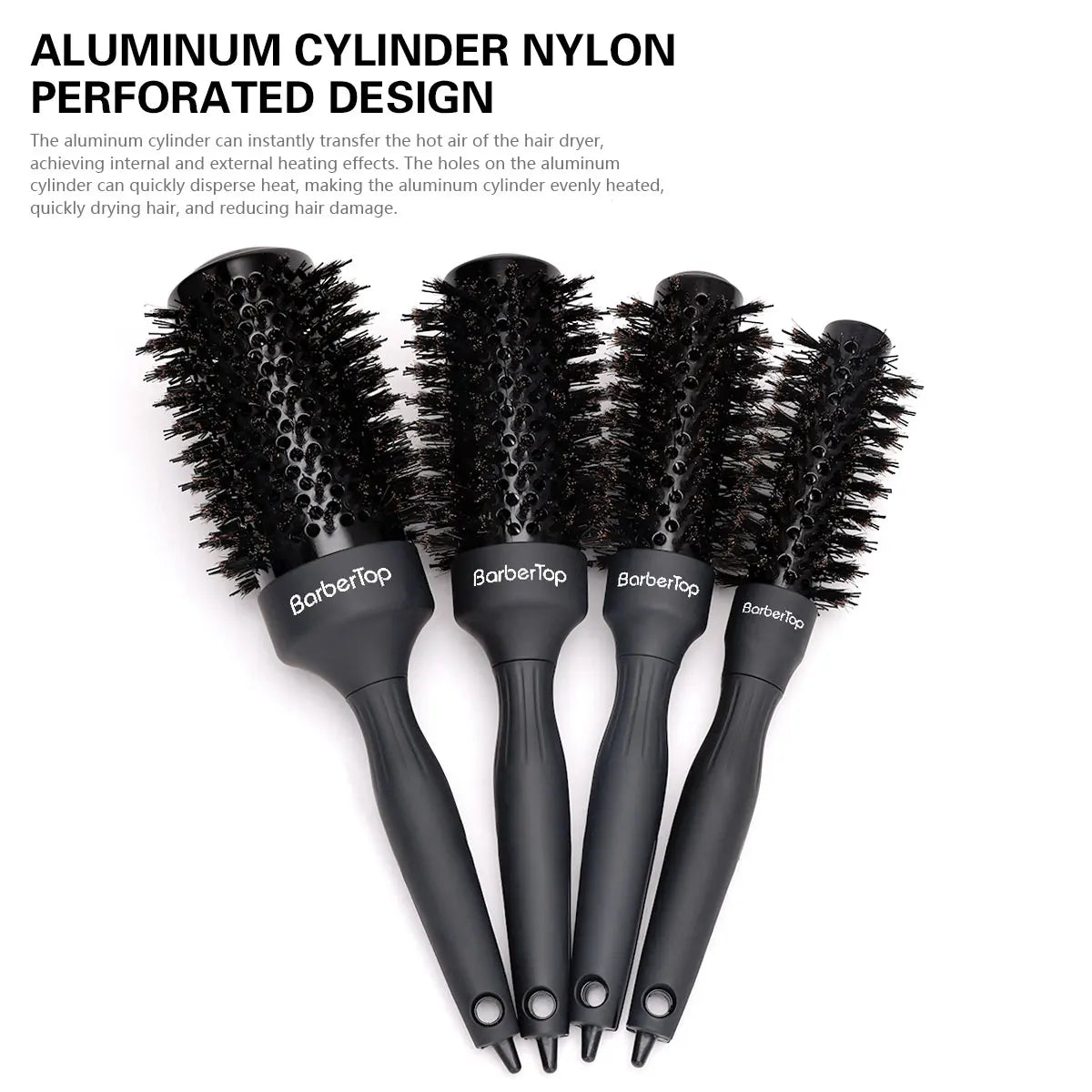 Handle Round Rolling Brush Straight Twill Hair Comb