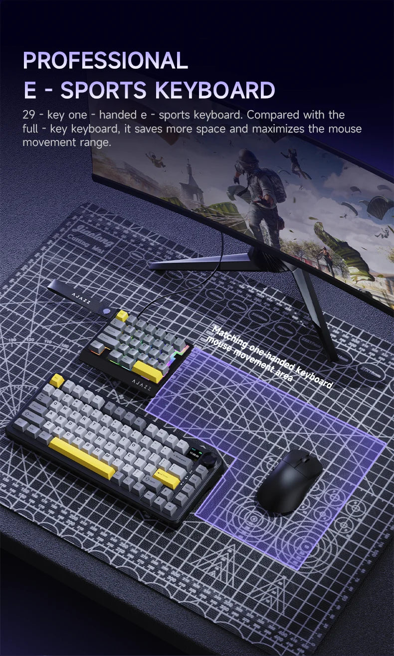 Wired One-Handed Gaming Keyboard HE Magnetic Switch