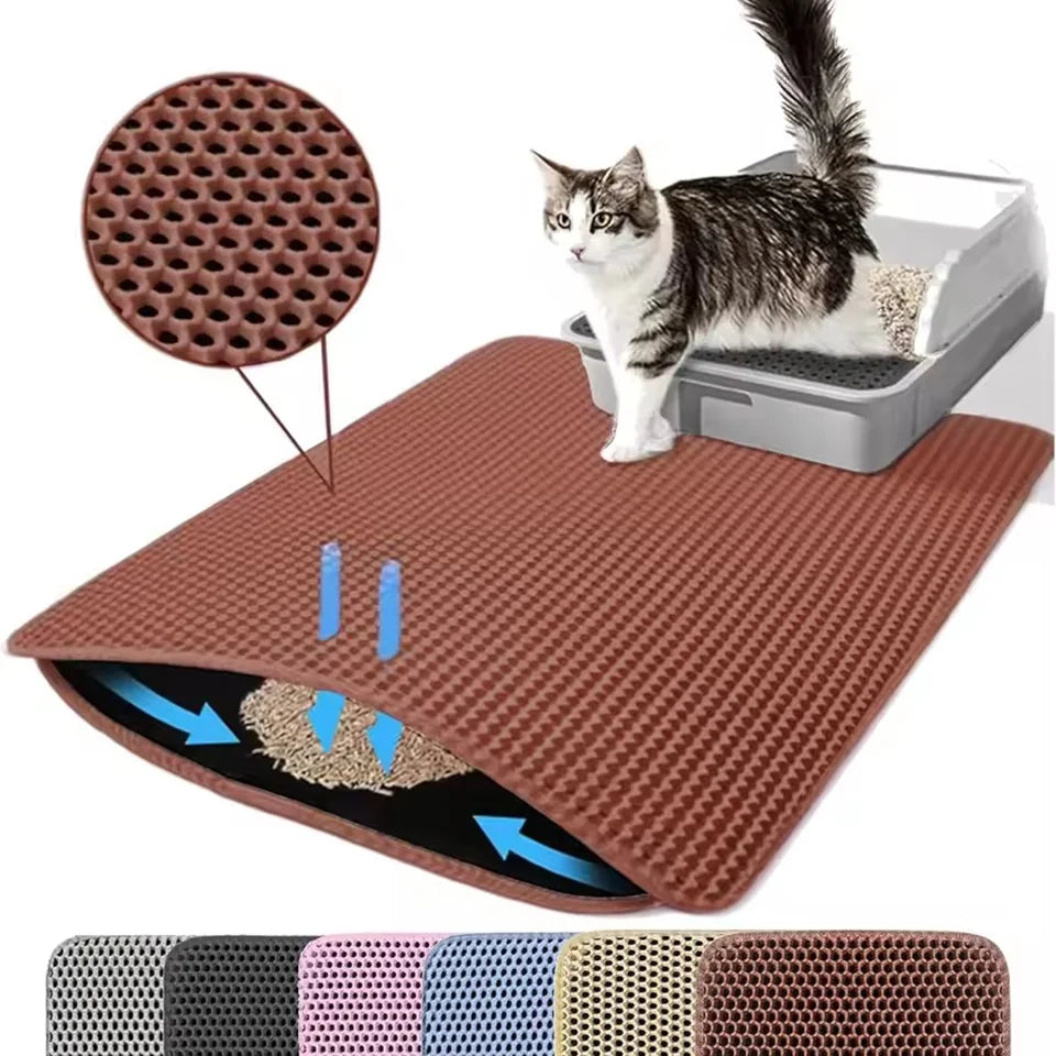 Cat Litter Mat Waterproof Double Layer Pet Litter
