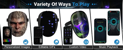 Led Mask with Voice Recognition Gesture Sensing, Light up