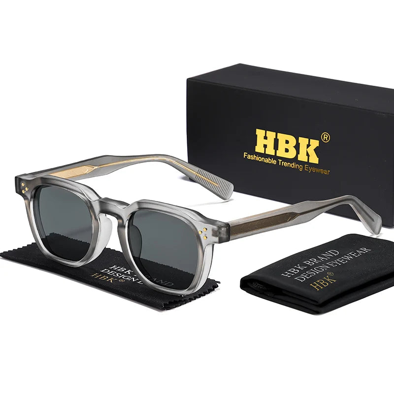 HBK New Square Retro Sunglasses Men Fashion