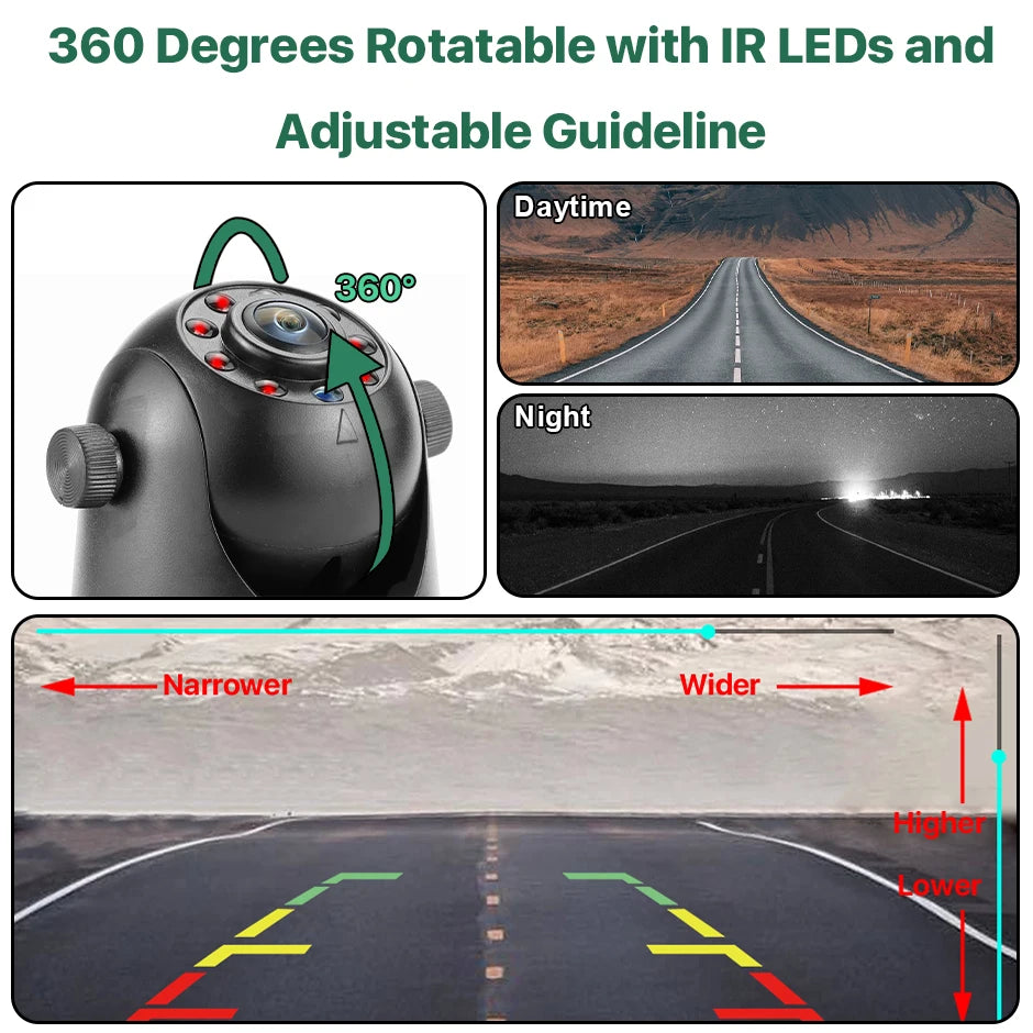 5G WiFi Magnetic Hitch Wireless Rear View Camera Night Vision