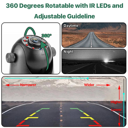 5G WiFi Magnetic Hitch Wireless Rear View Camera Night Vision