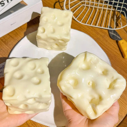 Taba Squishy  Cheese Cube Stress Ball Shapeable Squeeze Ball