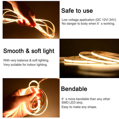High Density Flexible Tape Ribbon 3000-6500K RA90 Led Lights