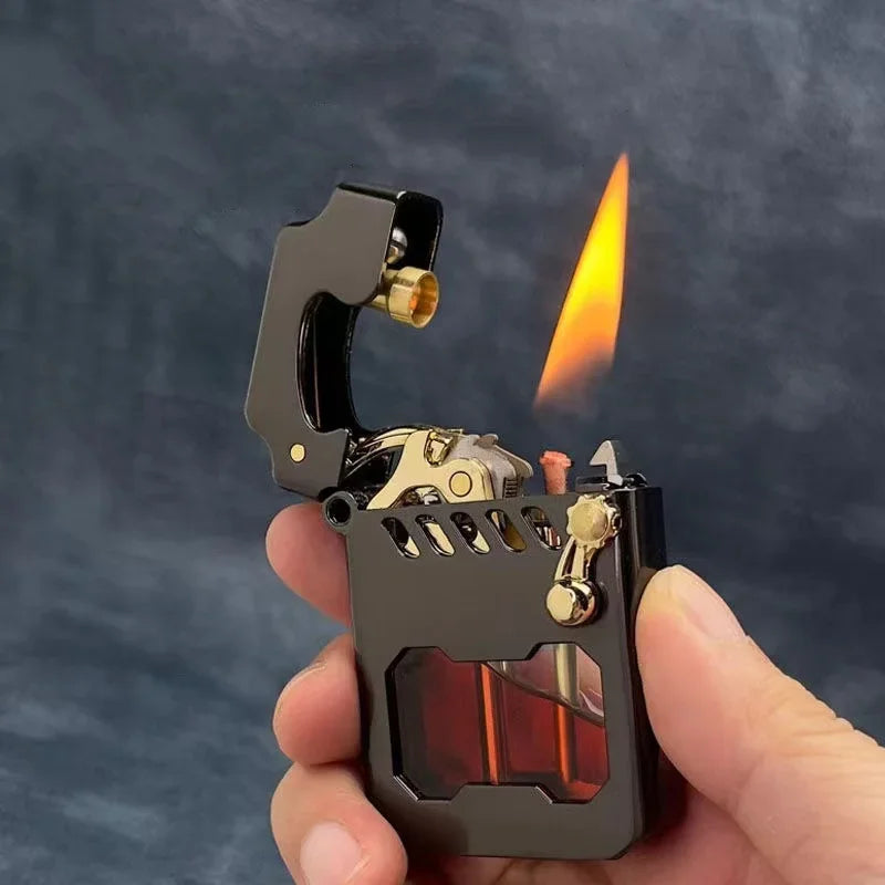 Zorro Kerosen Lighter Cyber Mecha Transparent Bin Rocker