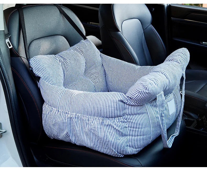 Dog Car Seat with Safety Belt - Non-Slip Pet Car Bed for Small Dogs,
