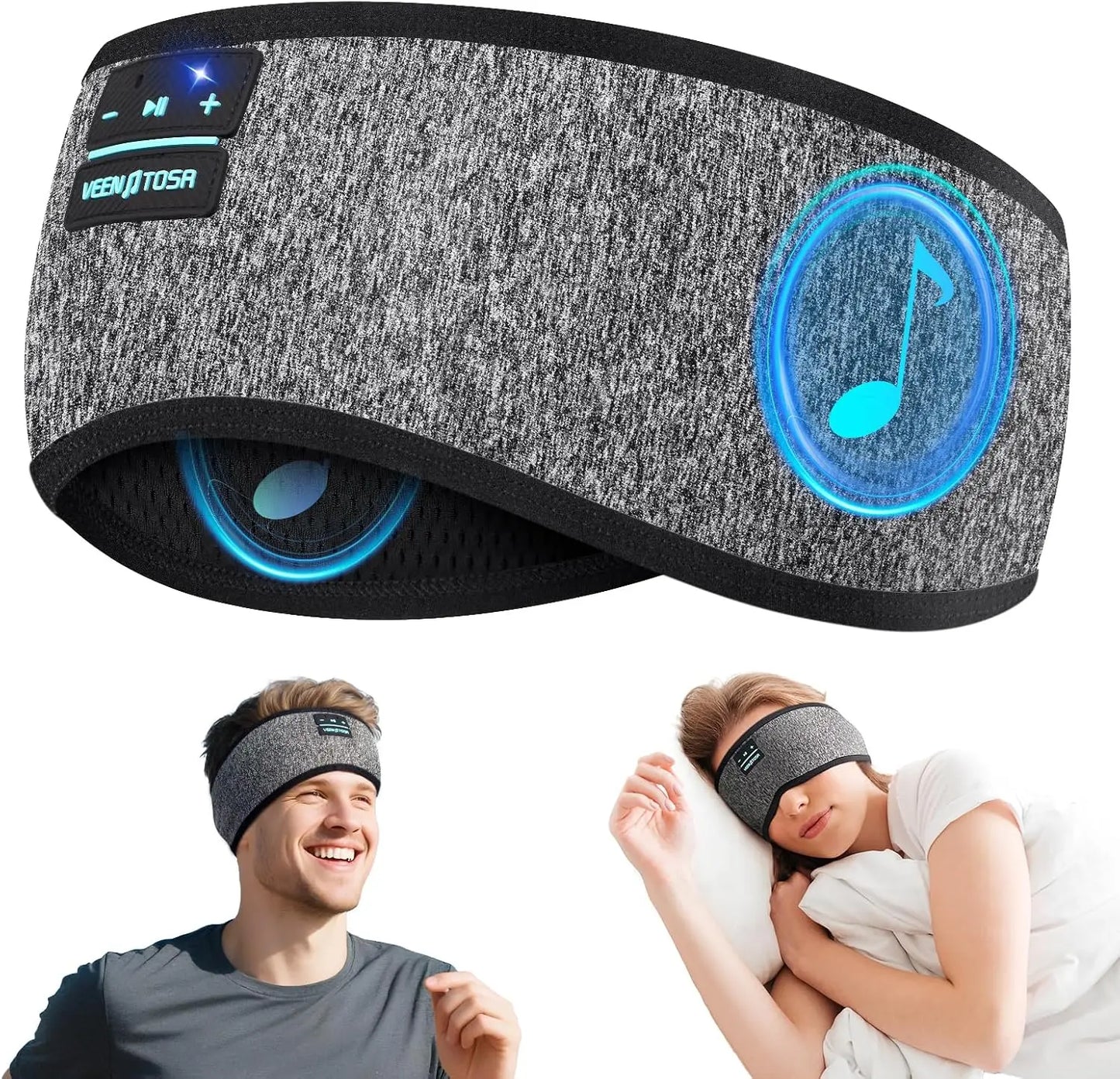 Bluetooth Earphones Sports Side Sleeping Headband Elastic