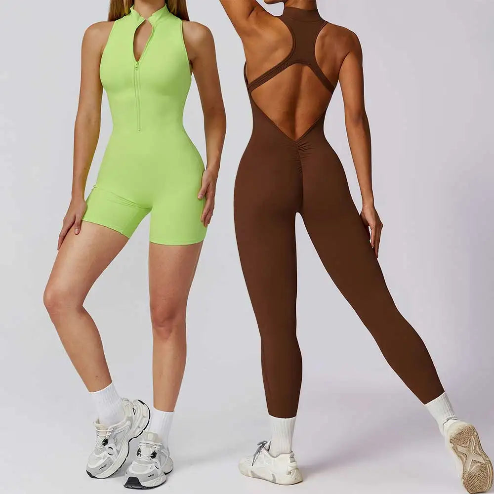 Scrunch Sports Overalls Gym Jumpsuit Women's Fitness