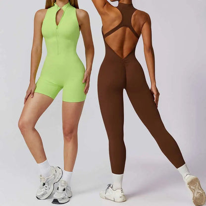 Scrunch Sports Overalls Gym Jumpsuit Women's Fitness