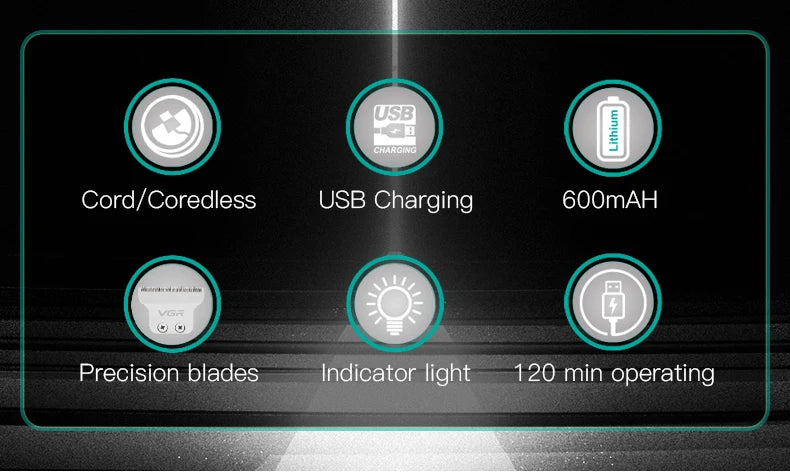 VGR 071 Hair Trimmer Professional Hair Clipper Rechargeable