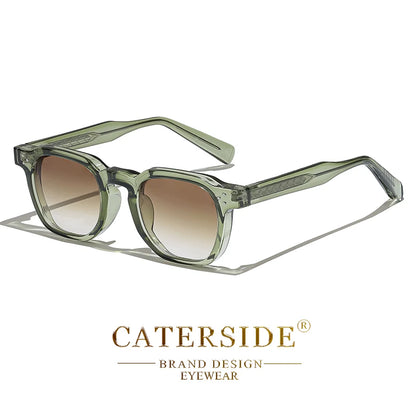 CATERSIDE Retro Punk Men Sunglasses Small Frame Square