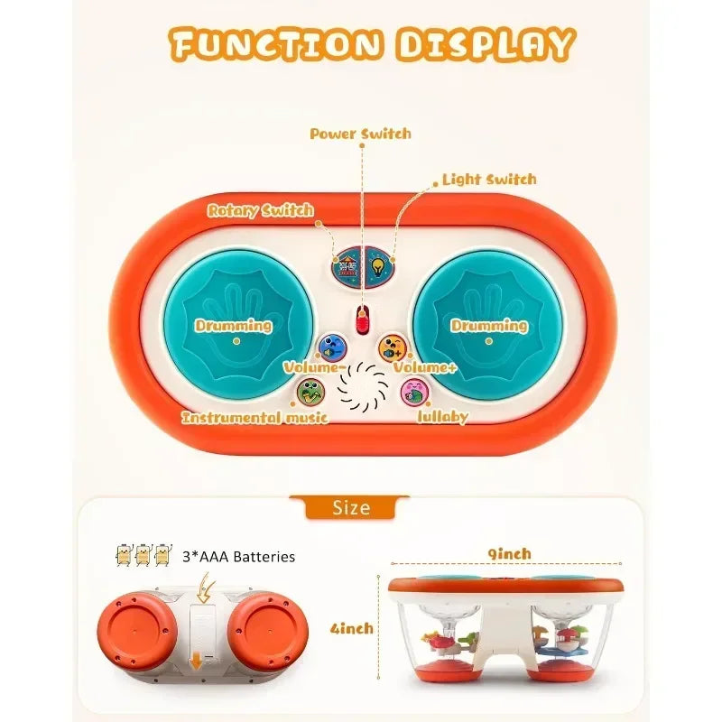 Baby Clap Drum 12+ Month Kids Musical Toy Infant Toys