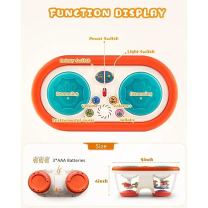 Baby Clap Drum 12+ Month Kids Musical Toy Infant Toys