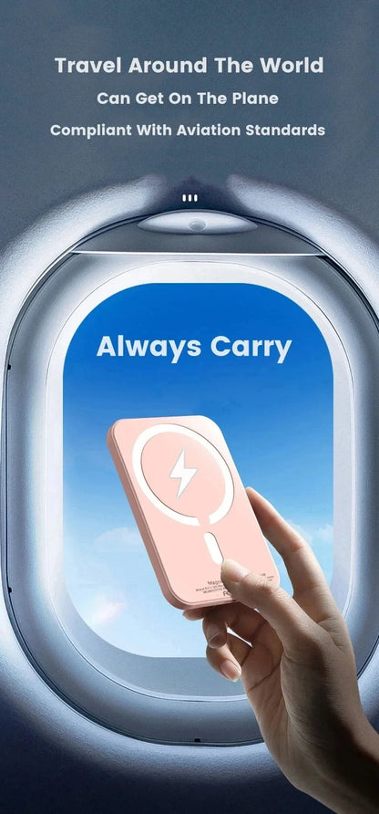 20000mAh Magnetic Power Bank Wireless PD 22.5W Fast Charger