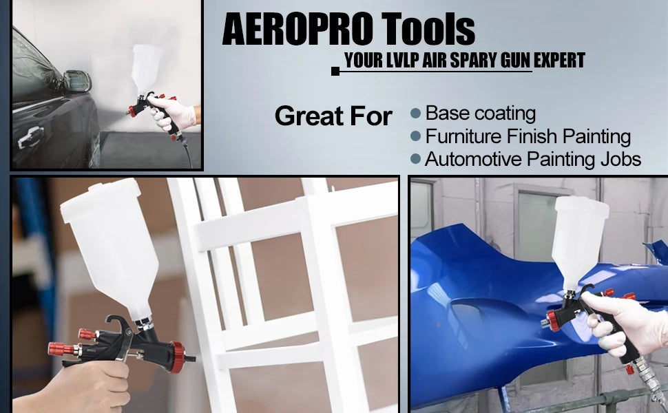 AEROPRO R500 LVLP Air Spray Gun A610 Paint Gun