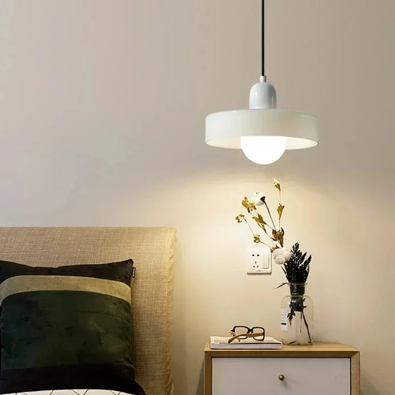 Nordic Retro Glass Pendant Lamps Indoor E27 LED Chandelier
