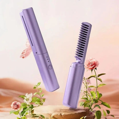 Mini Wireless Hair Straightener - Rechargeable Styling Tool