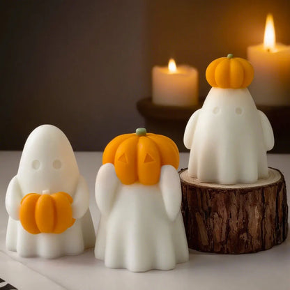 3D Halloween Pumpkin Spooky Silicone Mold DIY Ghost