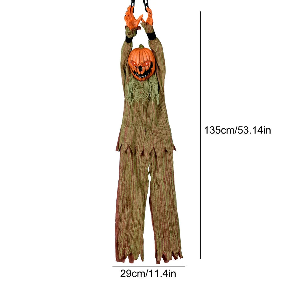 Halloween Decoration Hanging Pumpkin Head Scream
