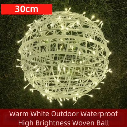 New 20/28CM Festoon Rattan Ball Light Rattan Ball