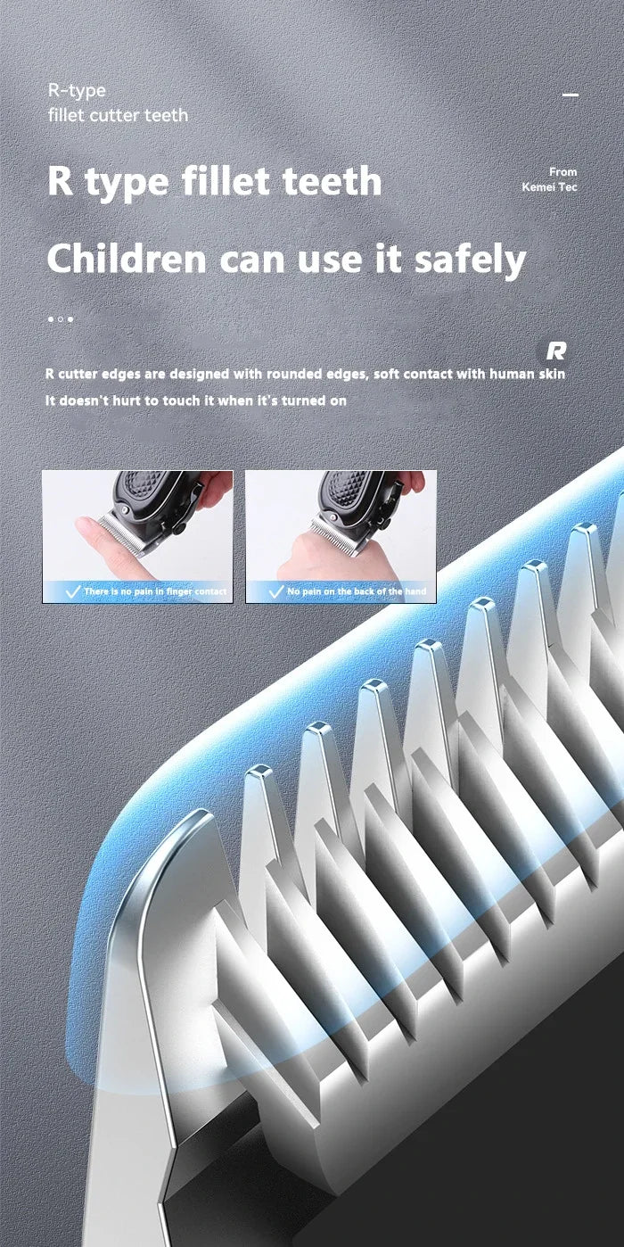Kemei 1071 Electric Hair Clipper UBS Cordless Beard Trimmer