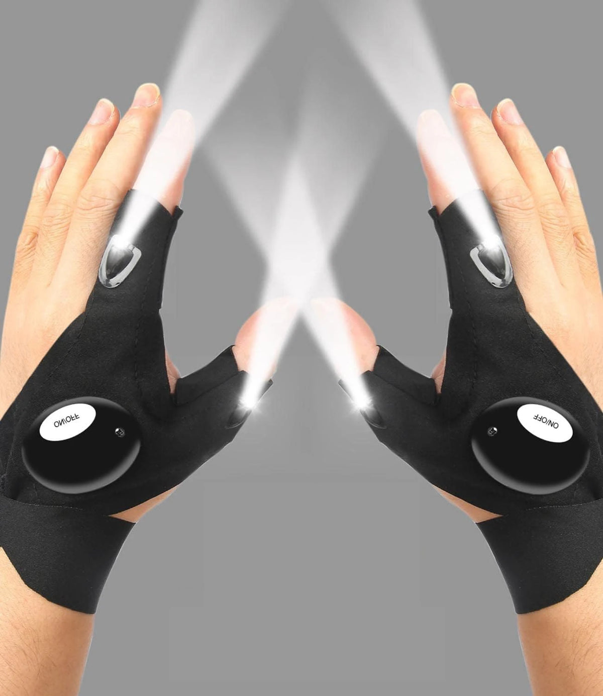 LED Half Finger Glove for Men Women Outdoor