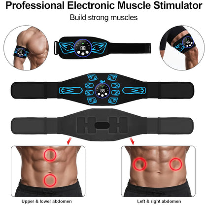 Portable EMS Muscle Stimulator Set – Electric Abdominal Belt