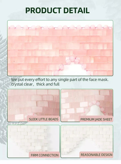 Rose Quartz Jade Eye Mask Facial Cooling Mask Massage