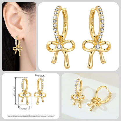 New 925 Sterling Silver 18K Gold Plated Cherry Blossom Butterfly