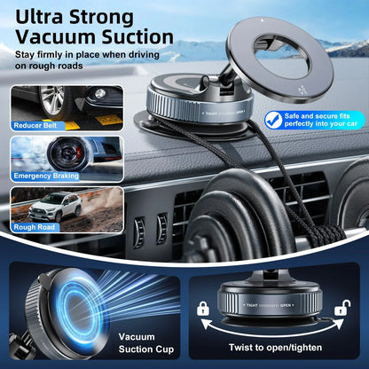Car Mount Electric Vacuum Magnetic Holder Foldable Suction Stand
