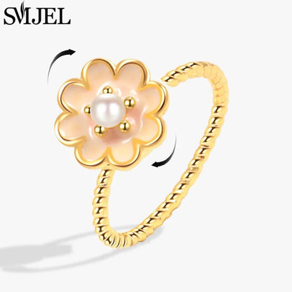 Luxury Crystal Anxiety Relief Spinning Fidget Rings for Women