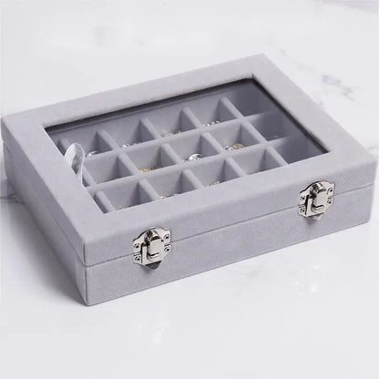 Jewelry Storage Box Earring Ring Necklace Jewelry  Box