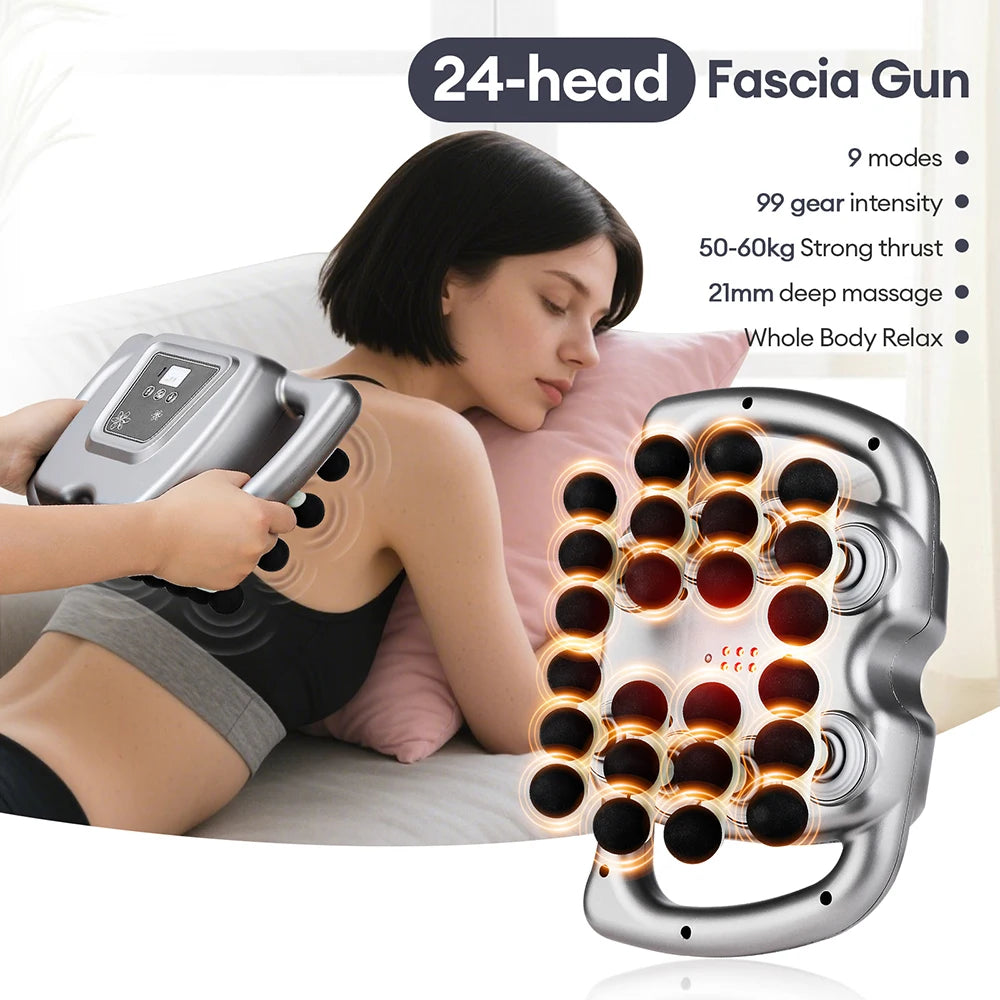 42-Heads Fascia Gun High-Frequency Vibration Body Massage