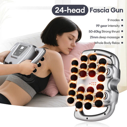42-Heads Fascia Gun High-Frequency Vibration Body Massage