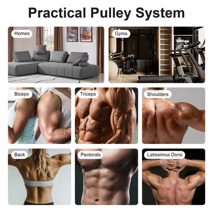 Cable Weight Pulley System for Home Gym