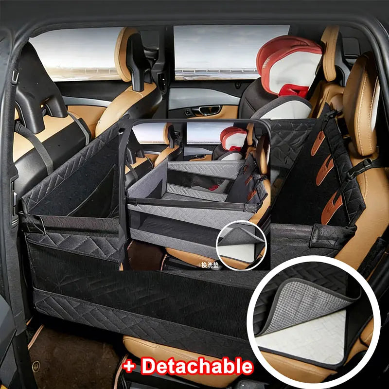 Pet Car Nest Bed Full Coverage Back Seat Hammock Extender