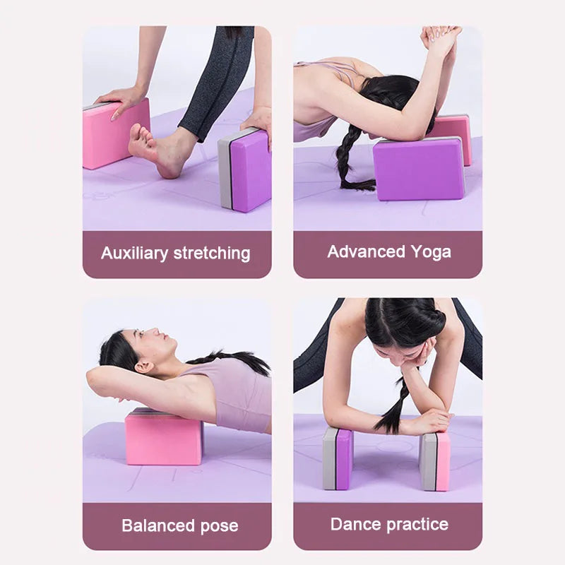 New Yoga Building Blocks Cubes Pilates Bricks Mats