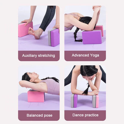 New Yoga Building Blocks Cubes Pilates Bricks Mats