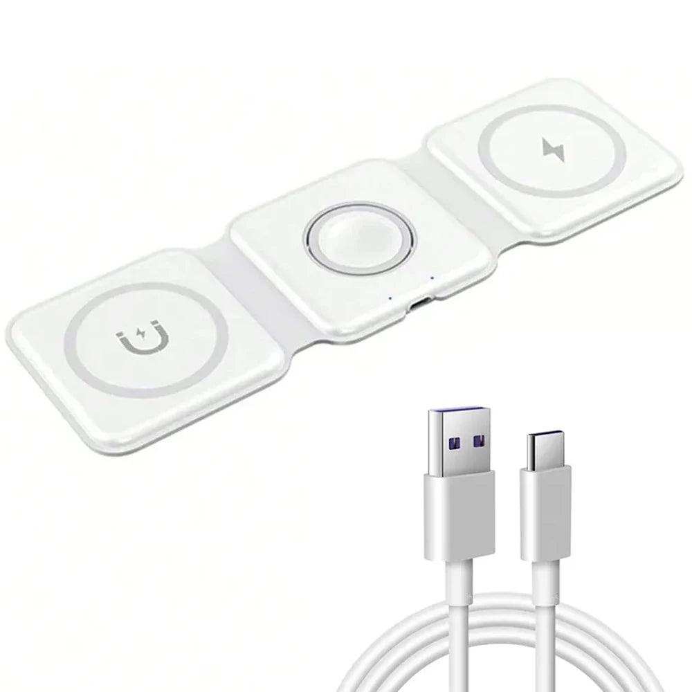 3 in 1 Magnetic Wireless Charger Pad Chargers Fast Charging