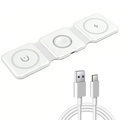 3 in 1 Magnetic Wireless Charger Pad Chargers Fast Charging