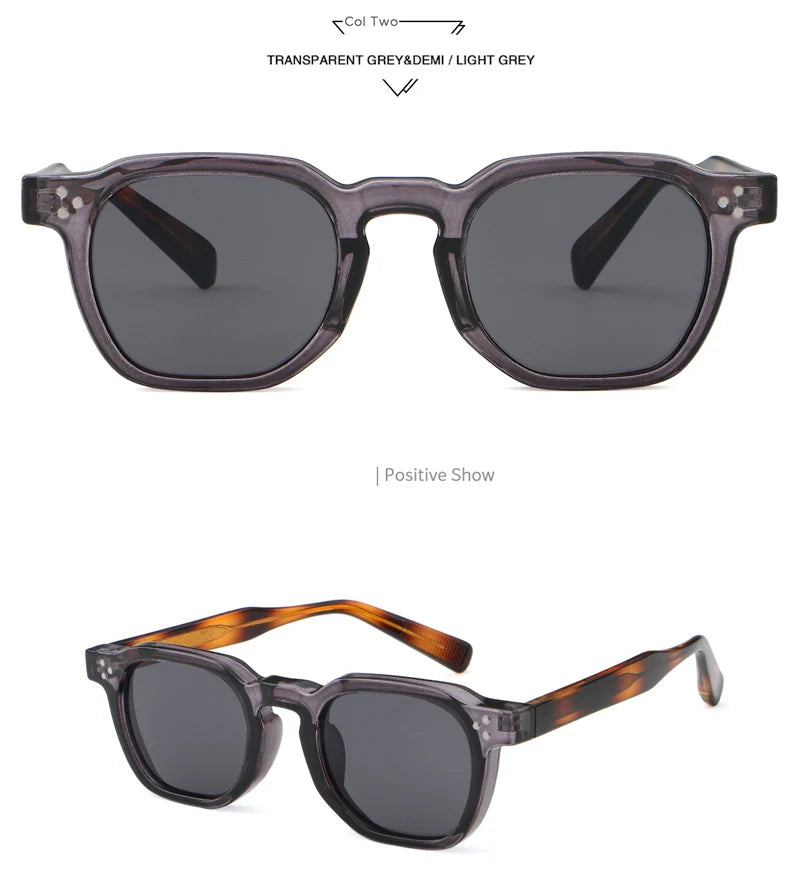 Retro Punk Polarized Lenses Men Sunglasses Square Trends