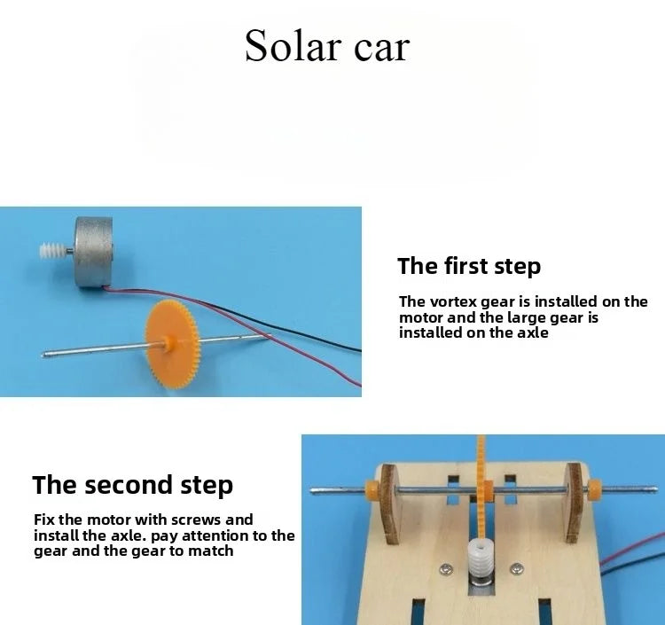 Solar Car Lunar Exploration Vehicle Children's Diy Hand-Assembled