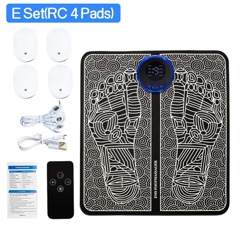 Electric EMS Foot Massager Pad Relief Pain Massage Mat